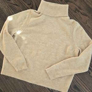 A New Day Turtleneck Sweater | Size S | Cream Soft Knit Pullover